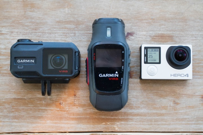 Сравнение веса камер Garmin и GoPro Hero4